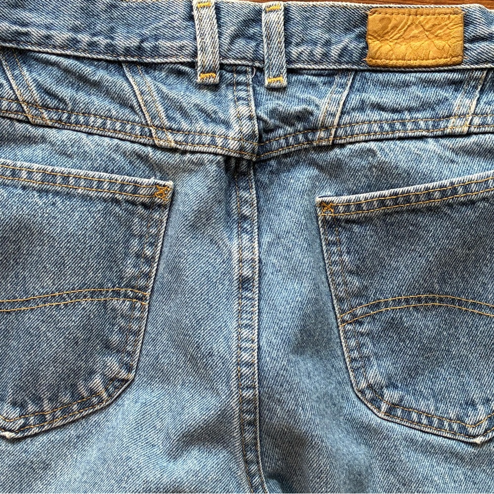 Vintage 90s Lee Women’s Jeans Size 14 Long High Rise Blue Denim USA Made - Picture 13 of 14